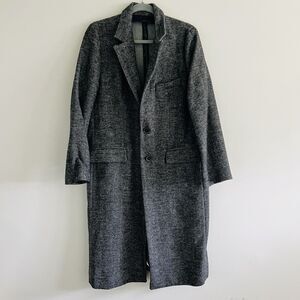 ZARA Gray Single Breasted Wool Blend Long Coat - S